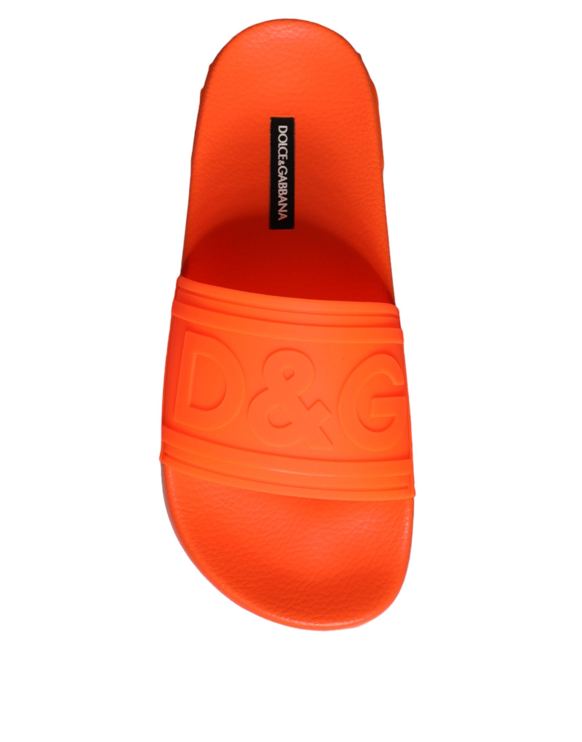 Orange Rubber Slides Sandals Beachwear Shoes - ventzia