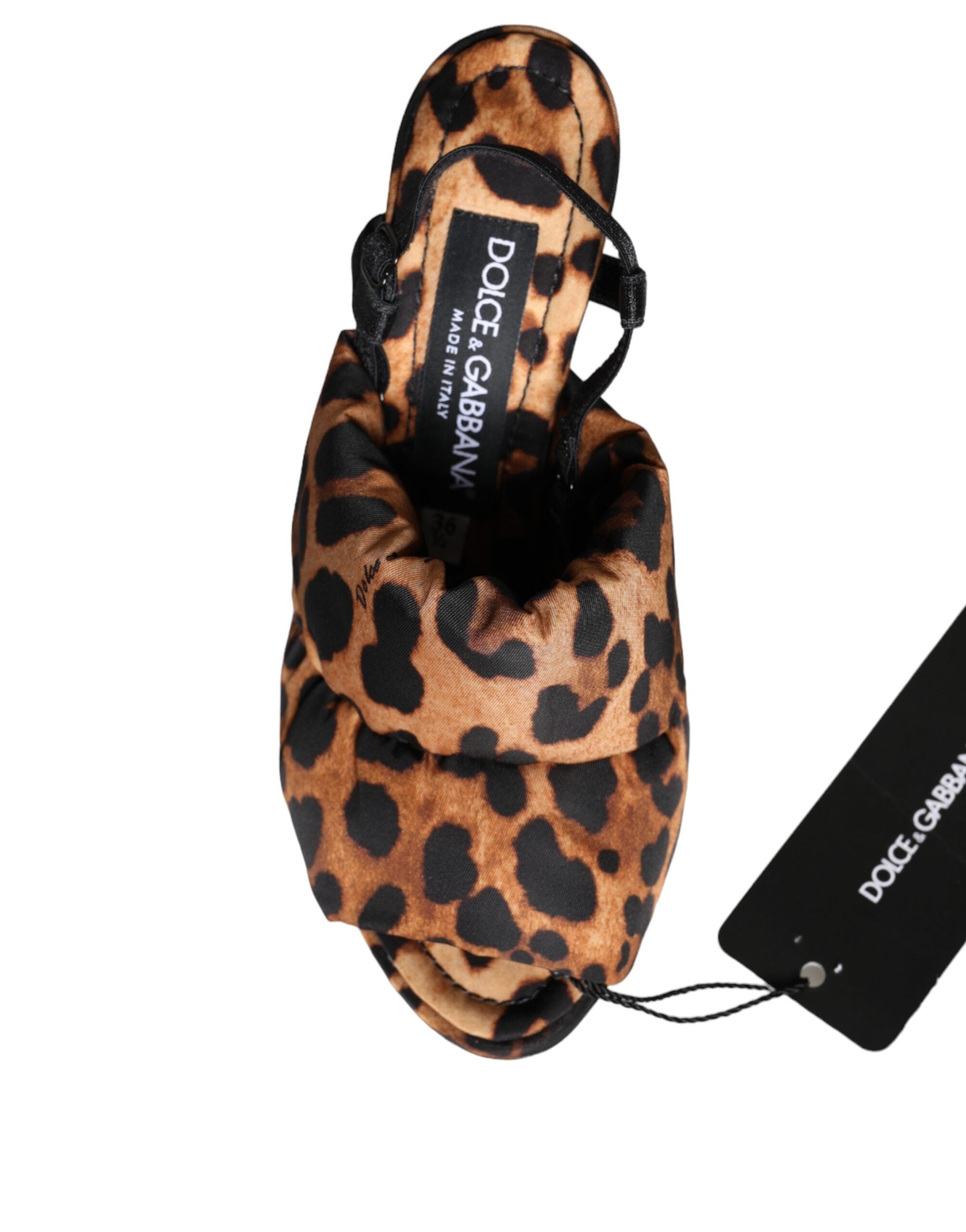 Brown Leopard Keira Slingback Sandals Shoes - ventzia