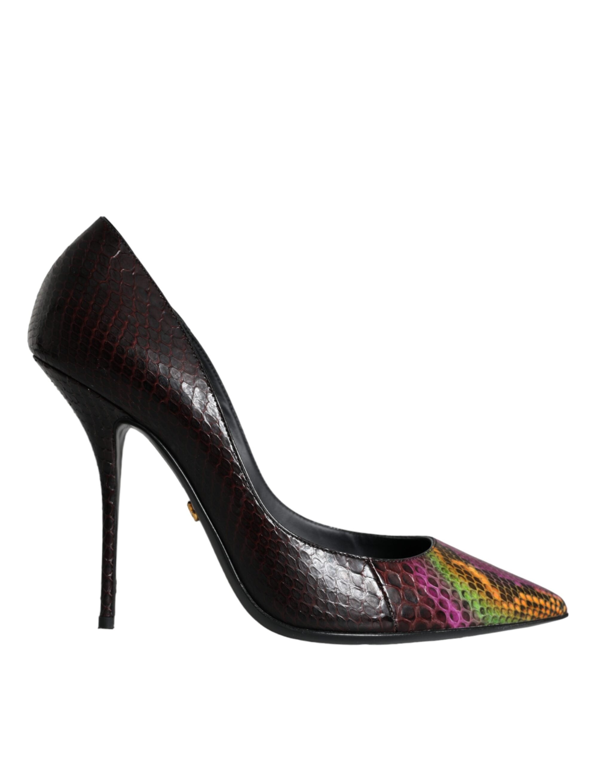 Multicolor Exotic Leather Heels Pumps Shoes - ventzia