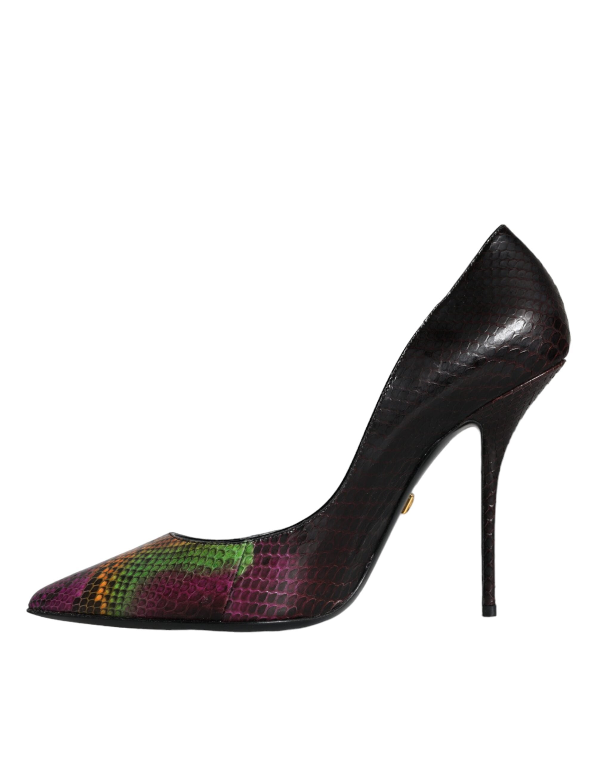 Multicolor Exotic Leather Heels Pumps Shoes - ventzia
