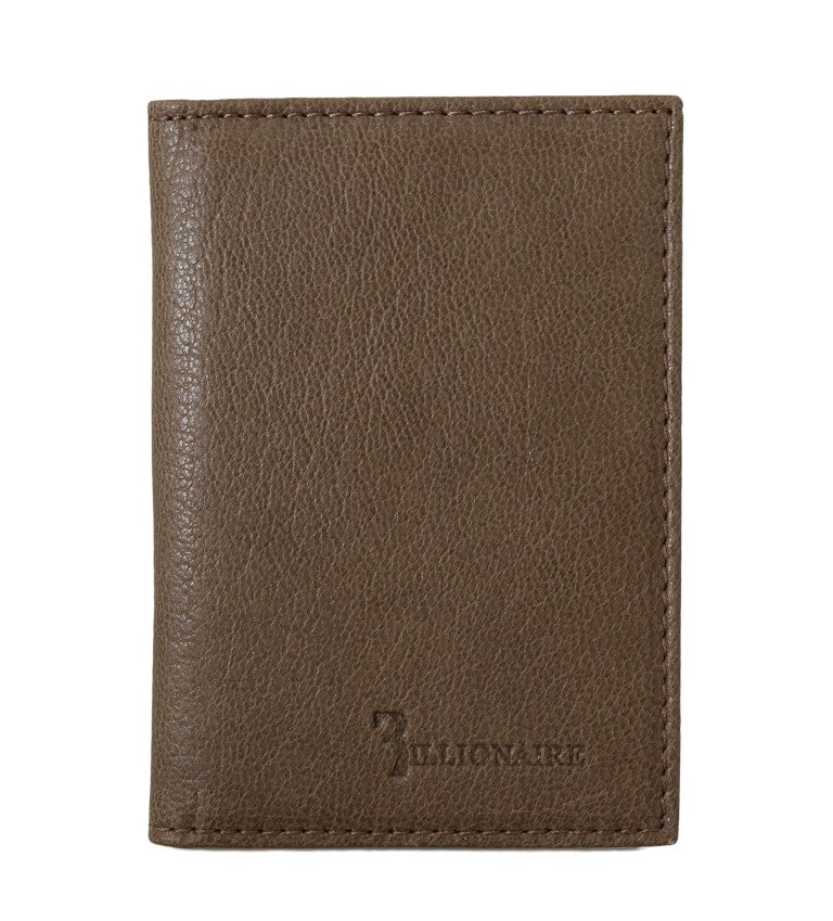 Elegant Leather Men's Wallet in Brown - ventzia