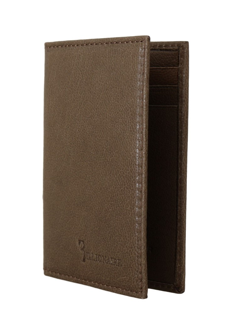 Elegant Leather Men's Wallet in Brown - ventzia
