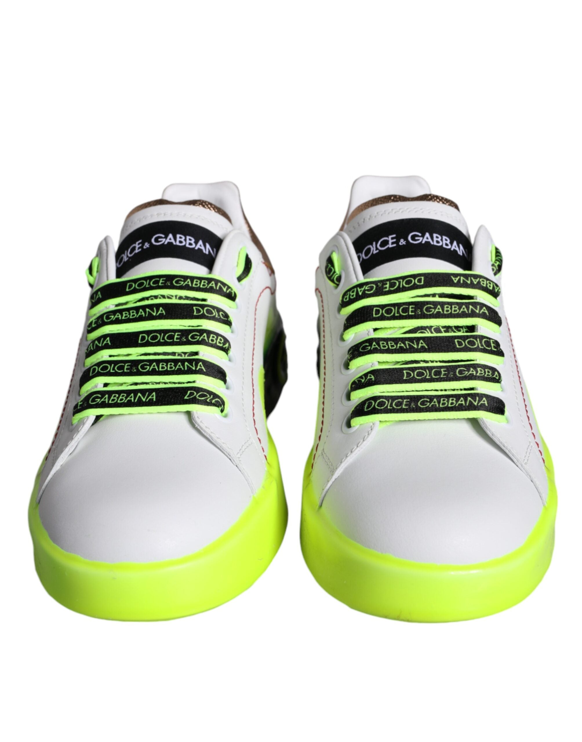 White Leather Portofino Low Top Sneakers Shoes - ventzia