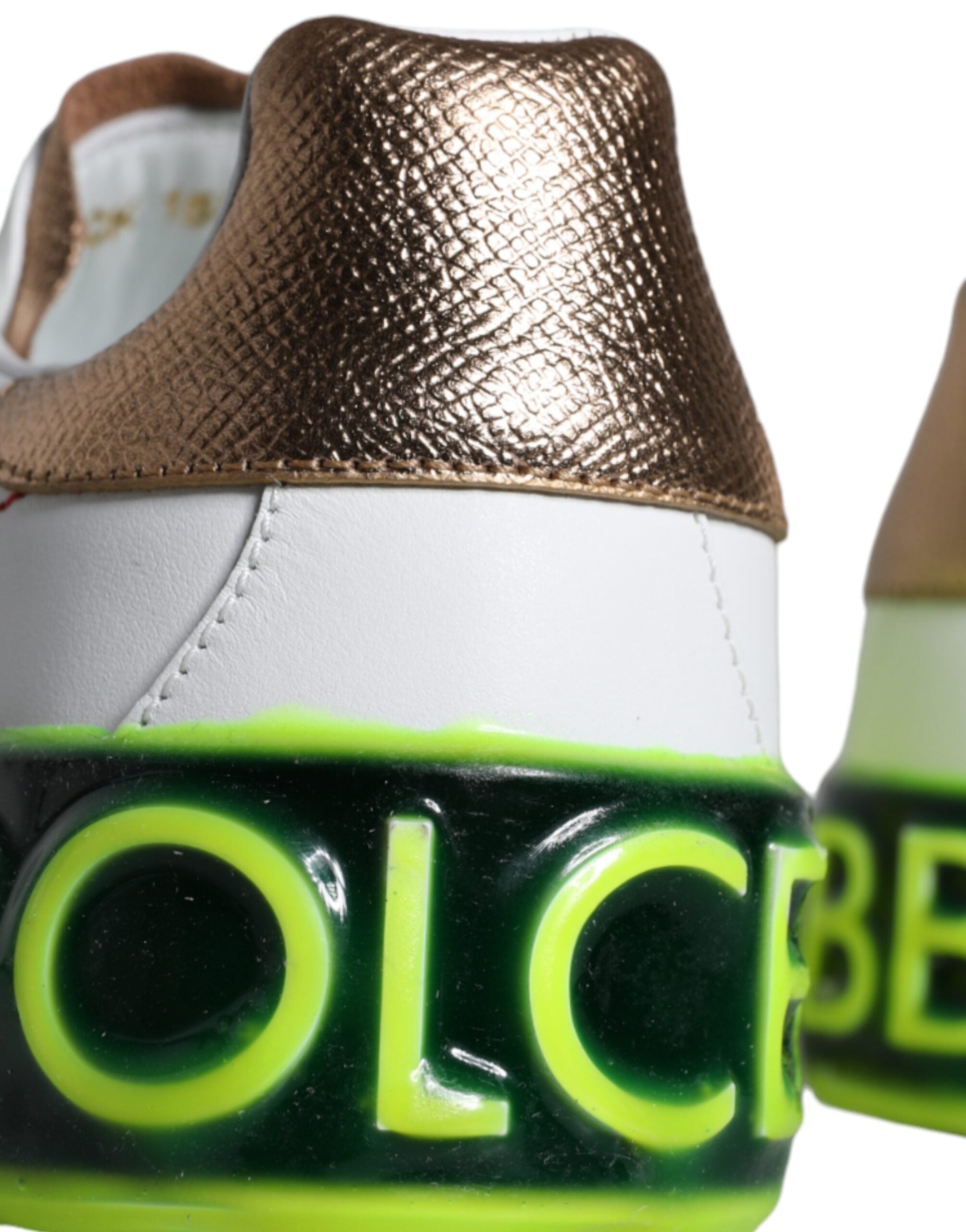 White Leather Portofino Low Top Sneakers Shoes - ventzia