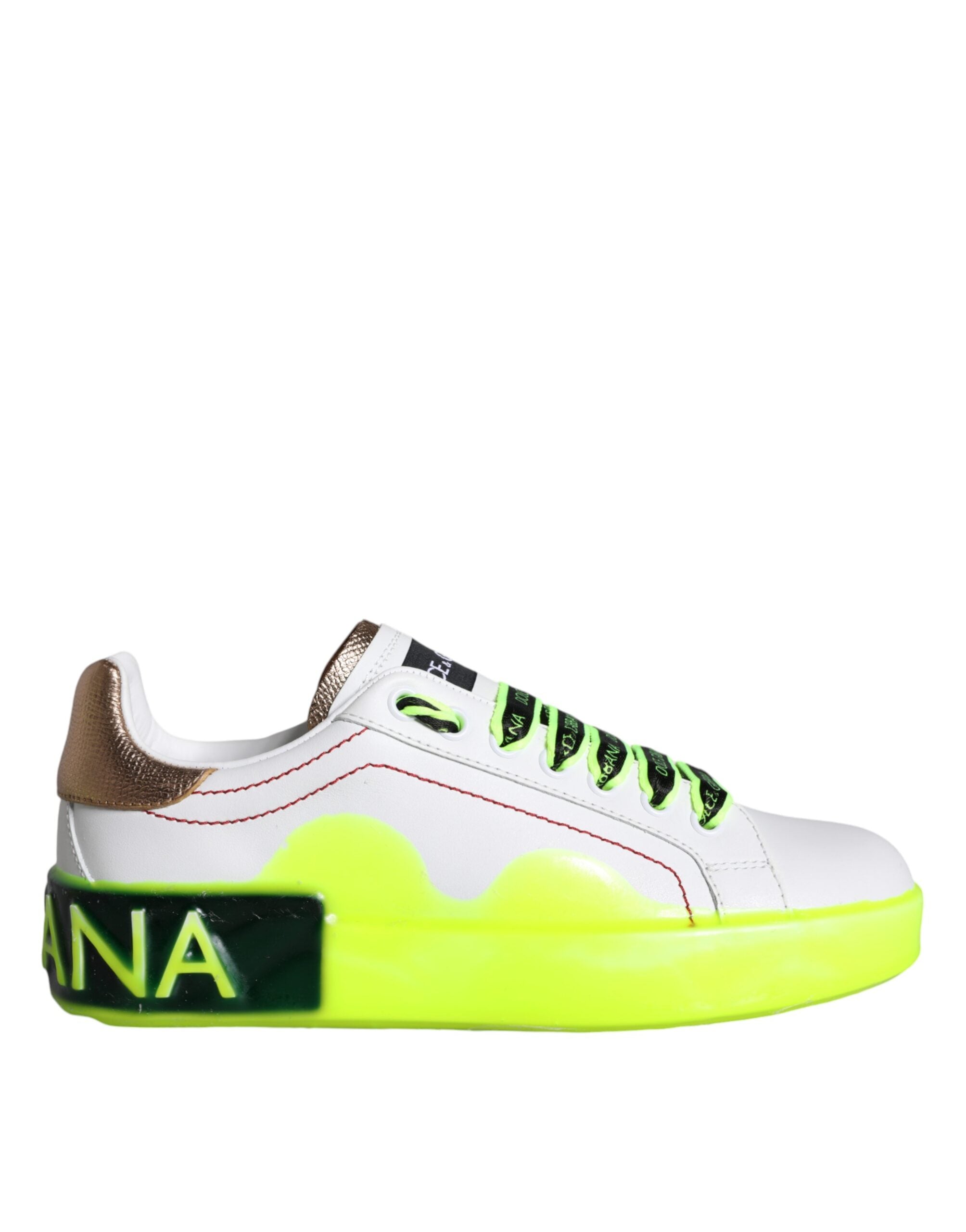 White Leather Portofino Low Top Sneakers Shoes - ventzia