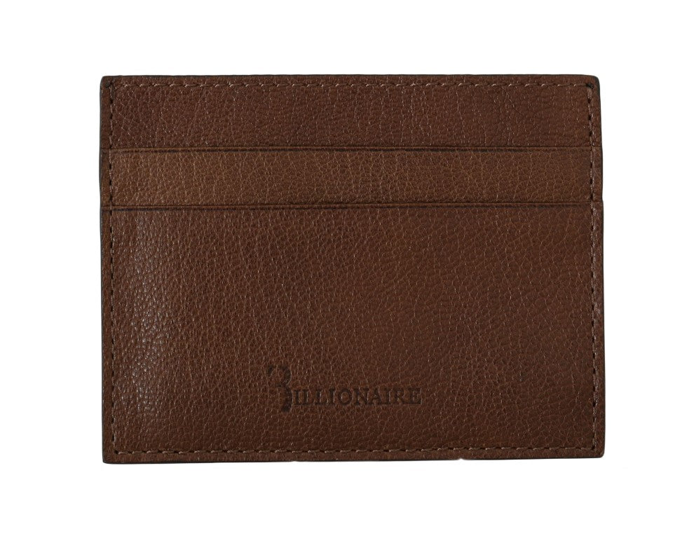 Elegant Leather Men's Wallet in Brown - ventzia