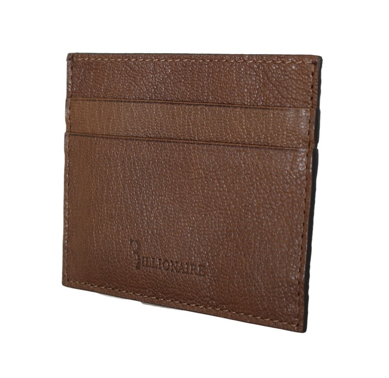 Elegant Leather Men's Wallet in Brown - ventzia