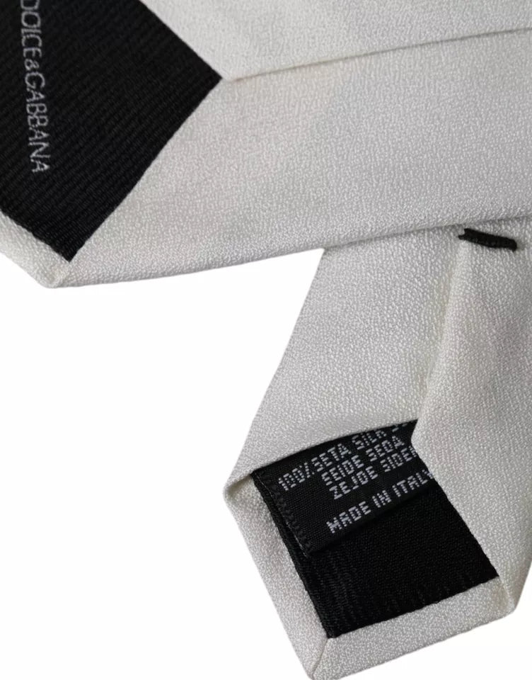 White Silk Classic Adjustable Men Tie - ventzia