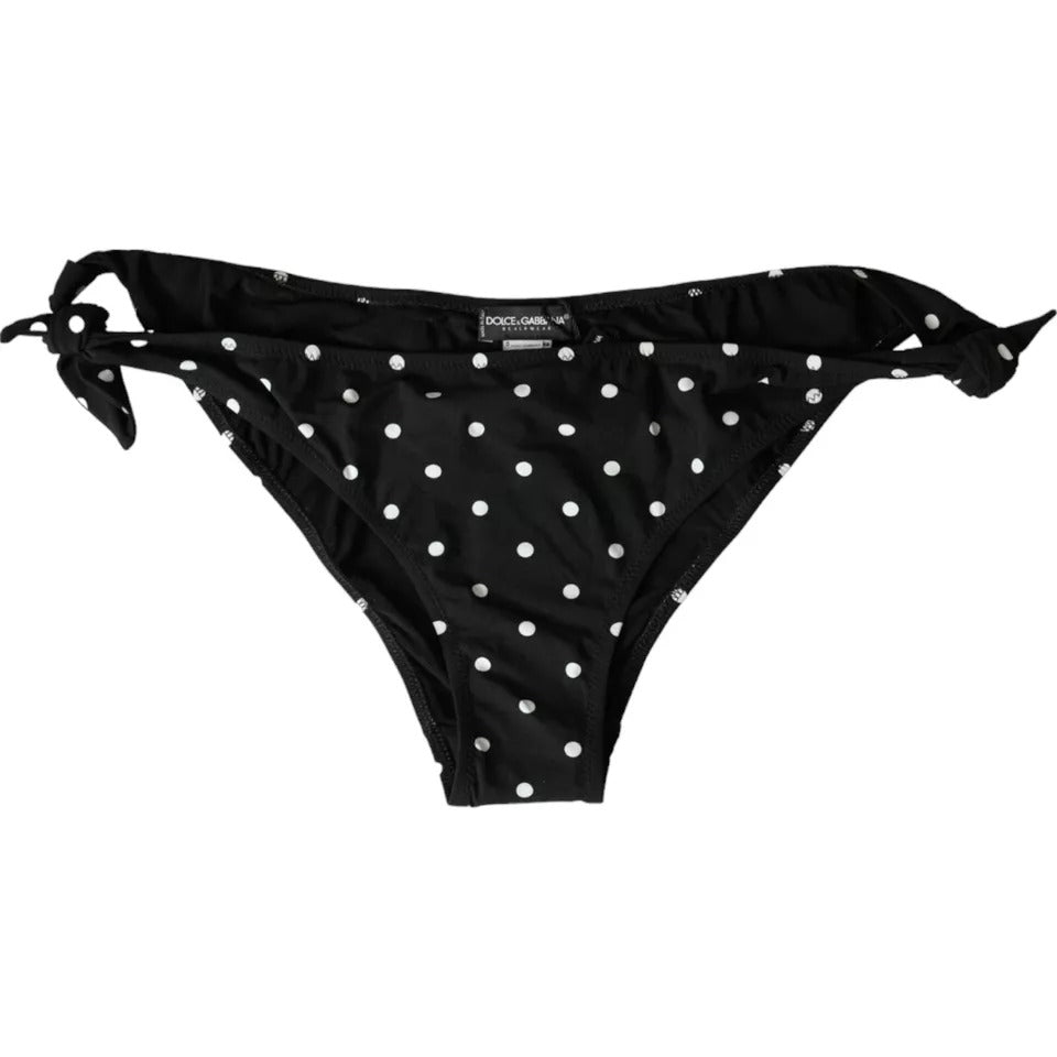Black Polka Dot Swimwear Beachwear Bottom Bikini - ventzia