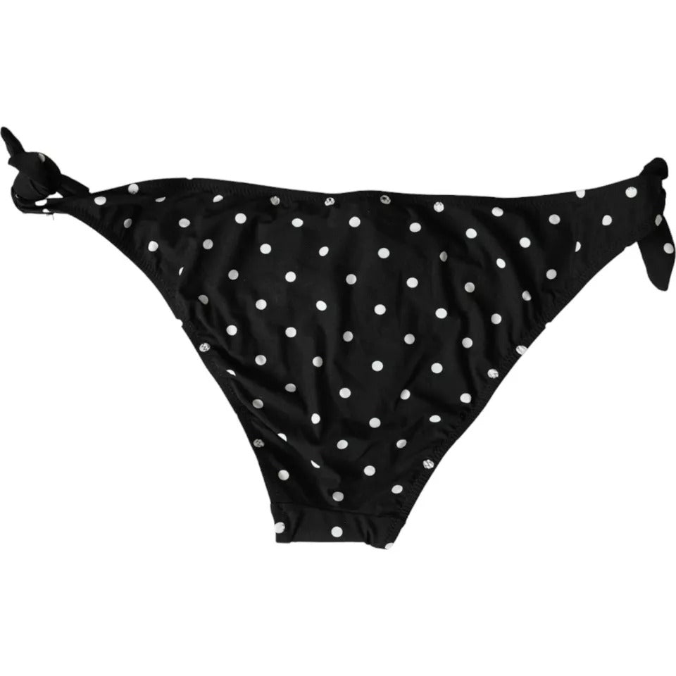 Black Polka Dot Swimwear Beachwear Bottom Bikini - ventzia