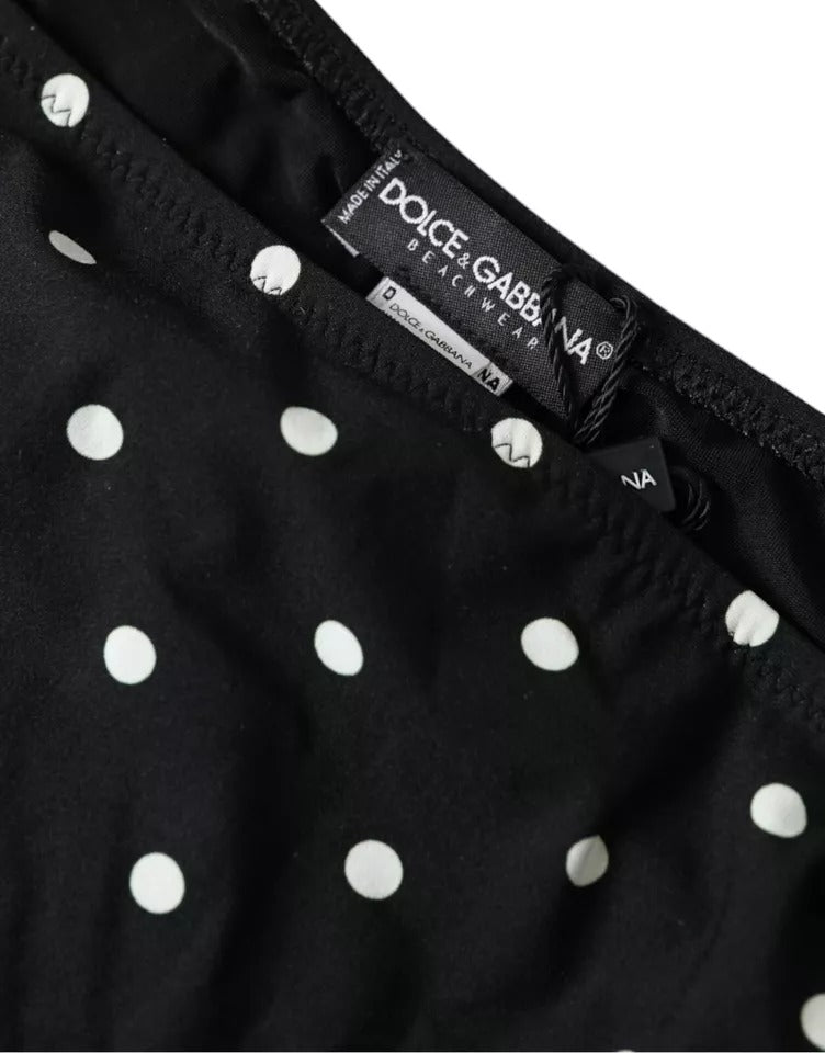 Black Polka Dot Swimwear Beachwear Bottom Bikini - ventzia