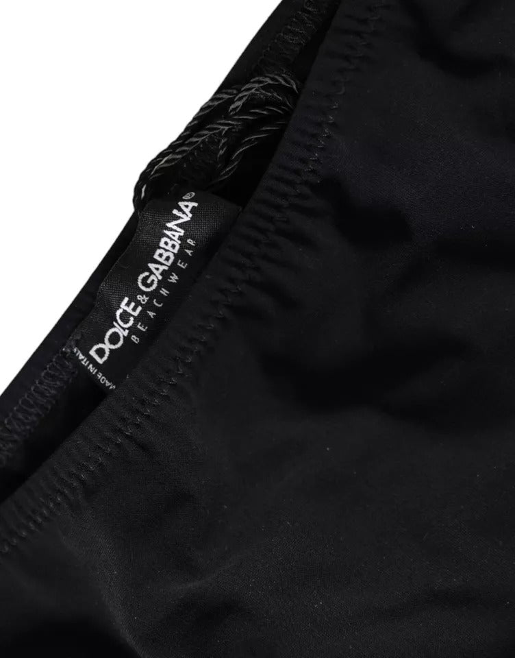 Black Nylon Swimwear Beachwear Bottom Bikini - ventzia