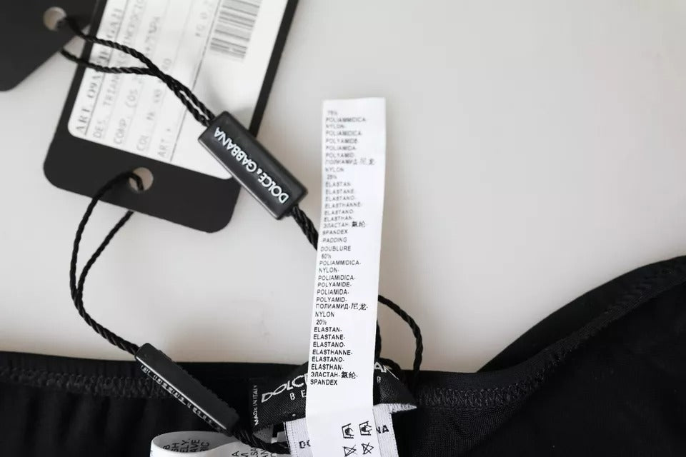 Black Nylon Swimwear Beachwear Bottom Bikini - ventzia