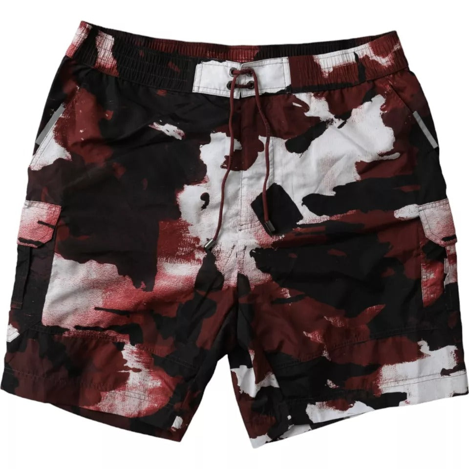 Multicolor Camouflage DG Logo Beachwear Shorts Swimwear - ventzia