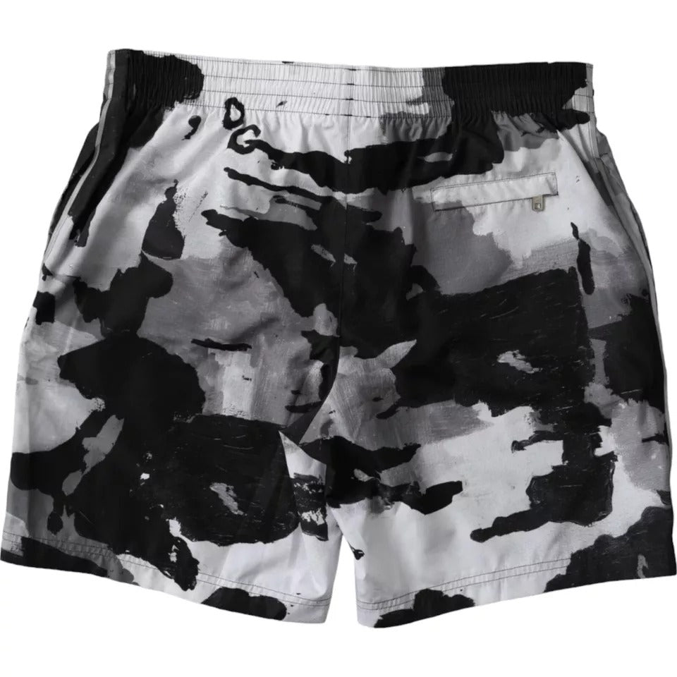 Multicolor Camouflage DG Logo Beachwear Shorts Swimwear - ventzia