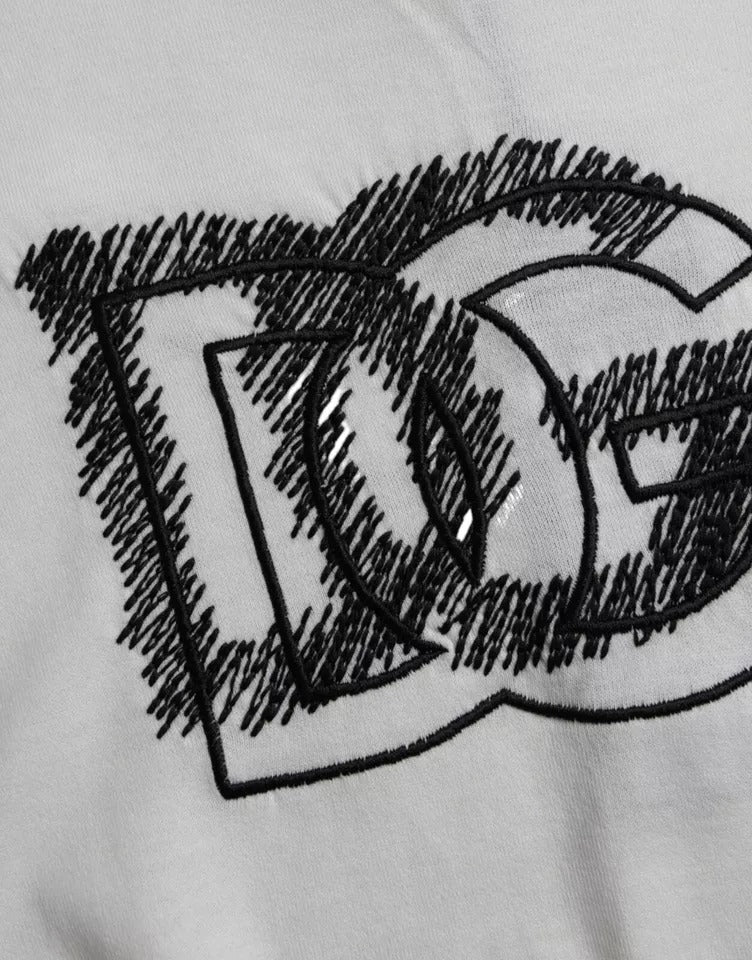 White Logo Round Neck Short Sleeves T-shirt - ventzia