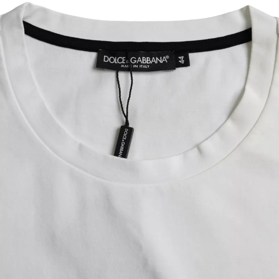 White Red Lips Print Cotton Men T-shirt - ventzia