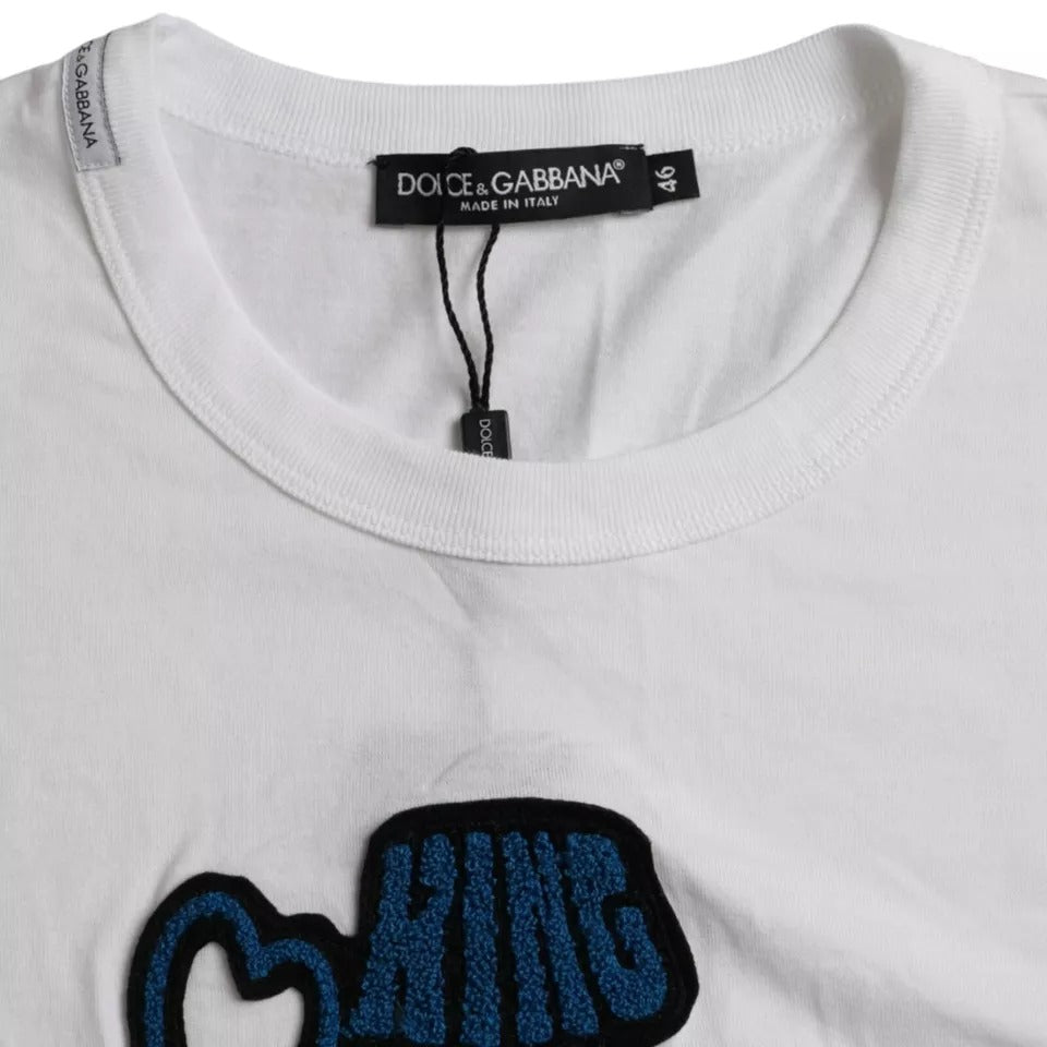 White King Of Love Round Neck Short Sleeves T-shirt - ventzia