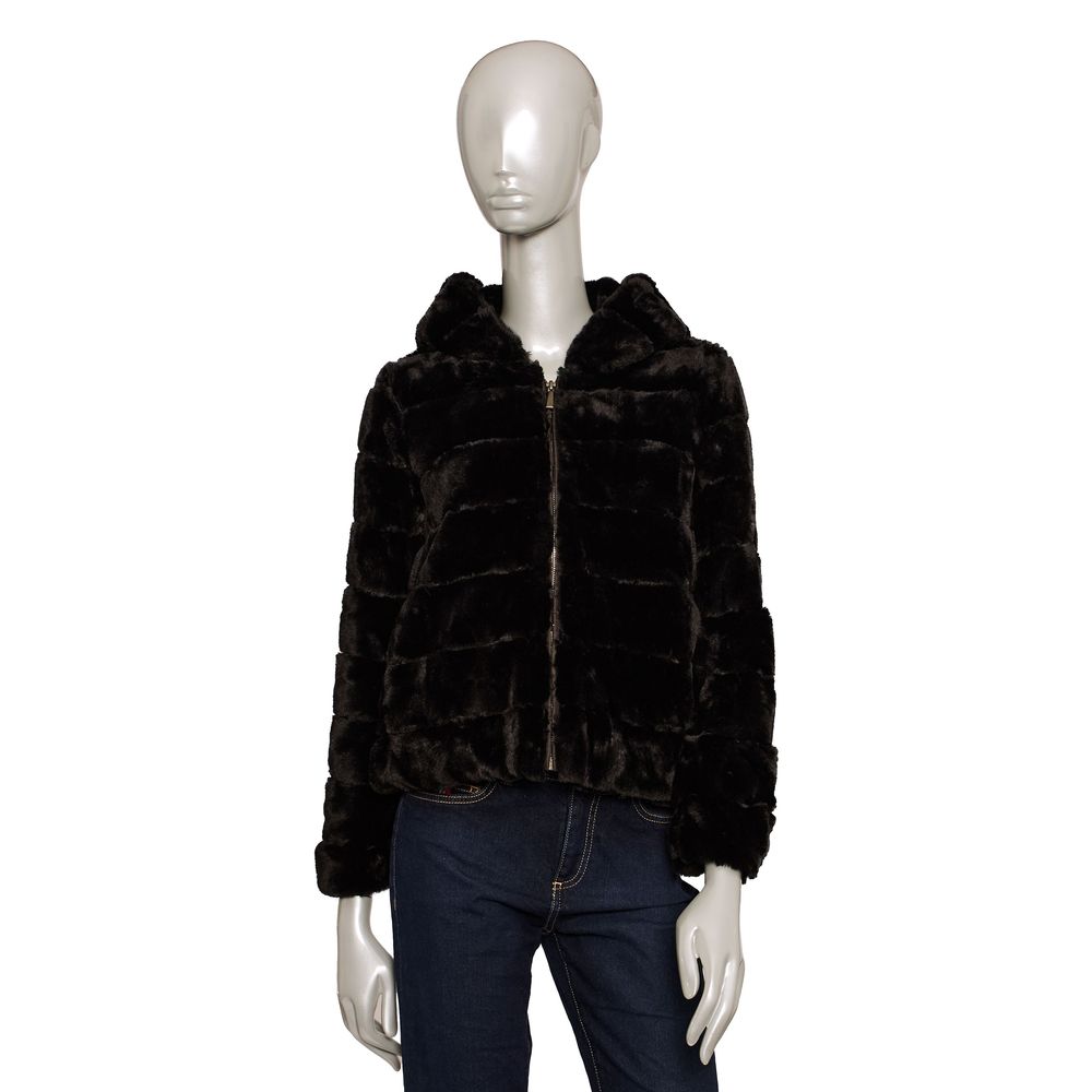 Black Polyester Women Jacket - ventzia