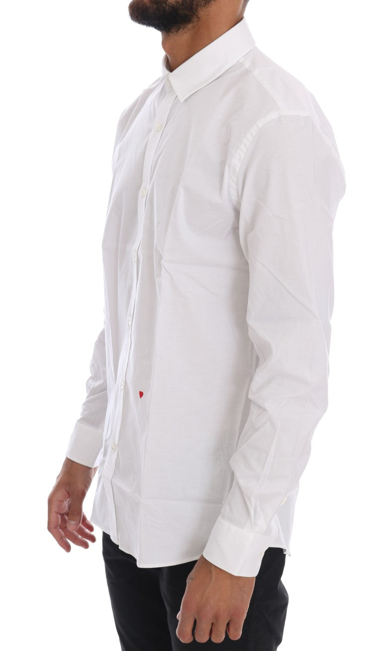 Elegant White Slim-Fit Cotton Shirt - ventzia