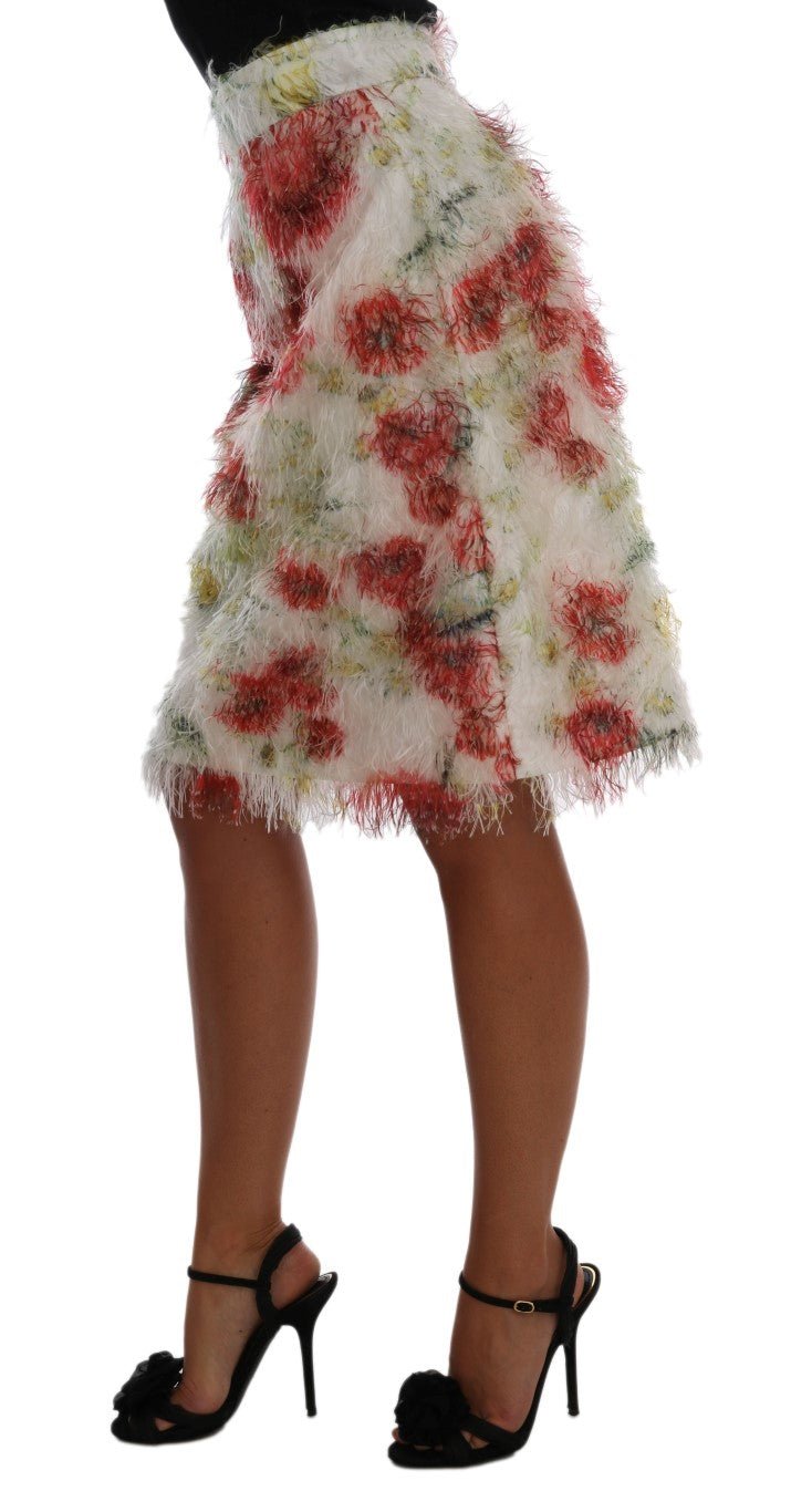Elegant Floral High-Waist Pencil Skirt - ventzia