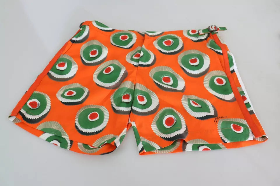 Orange Cupcake Beachwear Shorts Swimwear - ventzia