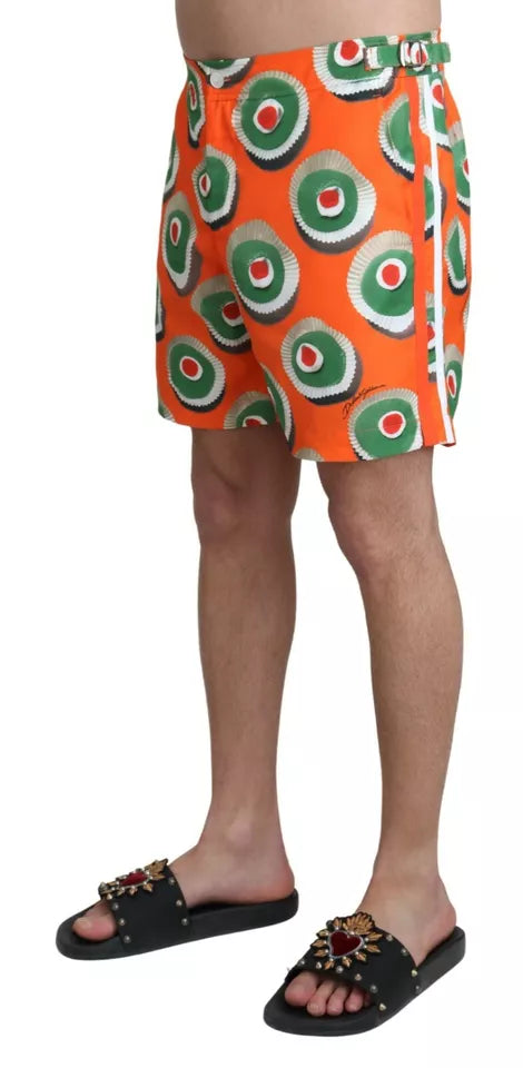Orange Cupcake Beachwear Shorts Swimwear - ventzia