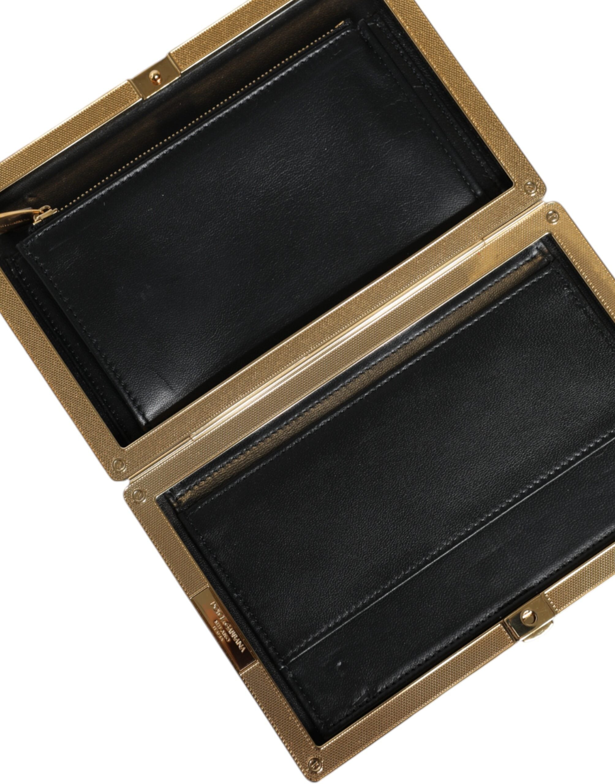 Multicolor Floral Gold Frame Clutch Evening Purse Bag - ventzia