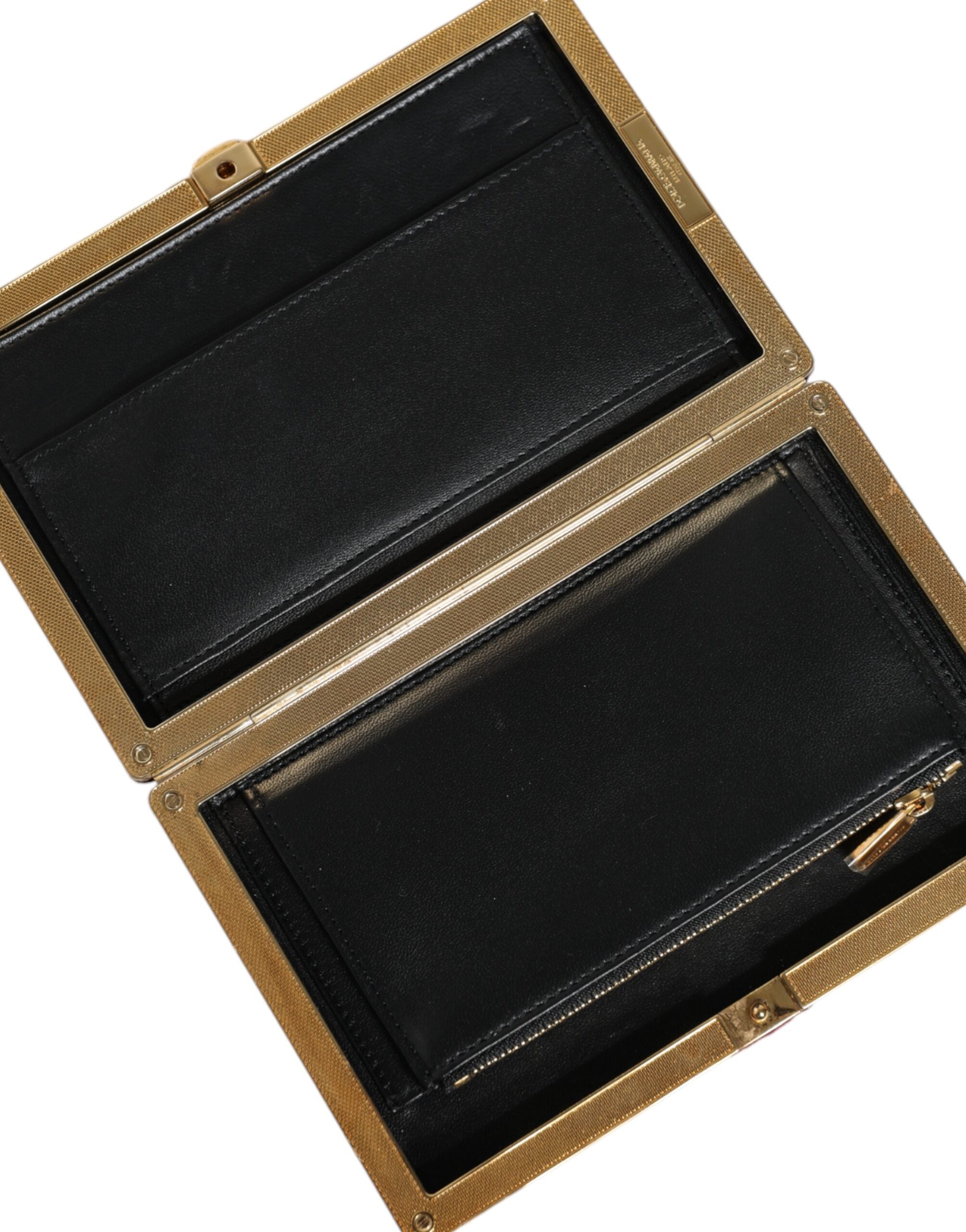 Red Velvet Gold Frame Clutch Evening Party Purse Bag - ventzia