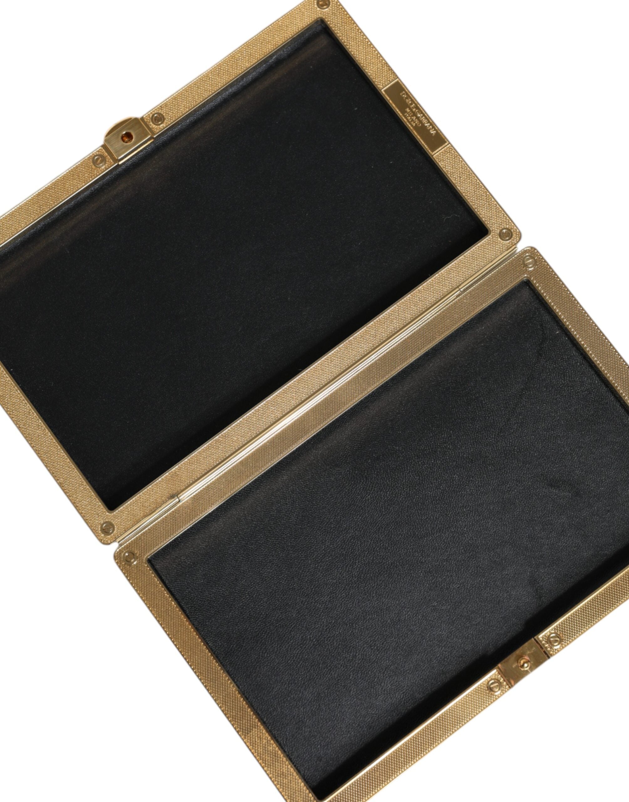 Gold Crystal Bifold Clutch Evening Party Women Purse Bag - ventzia