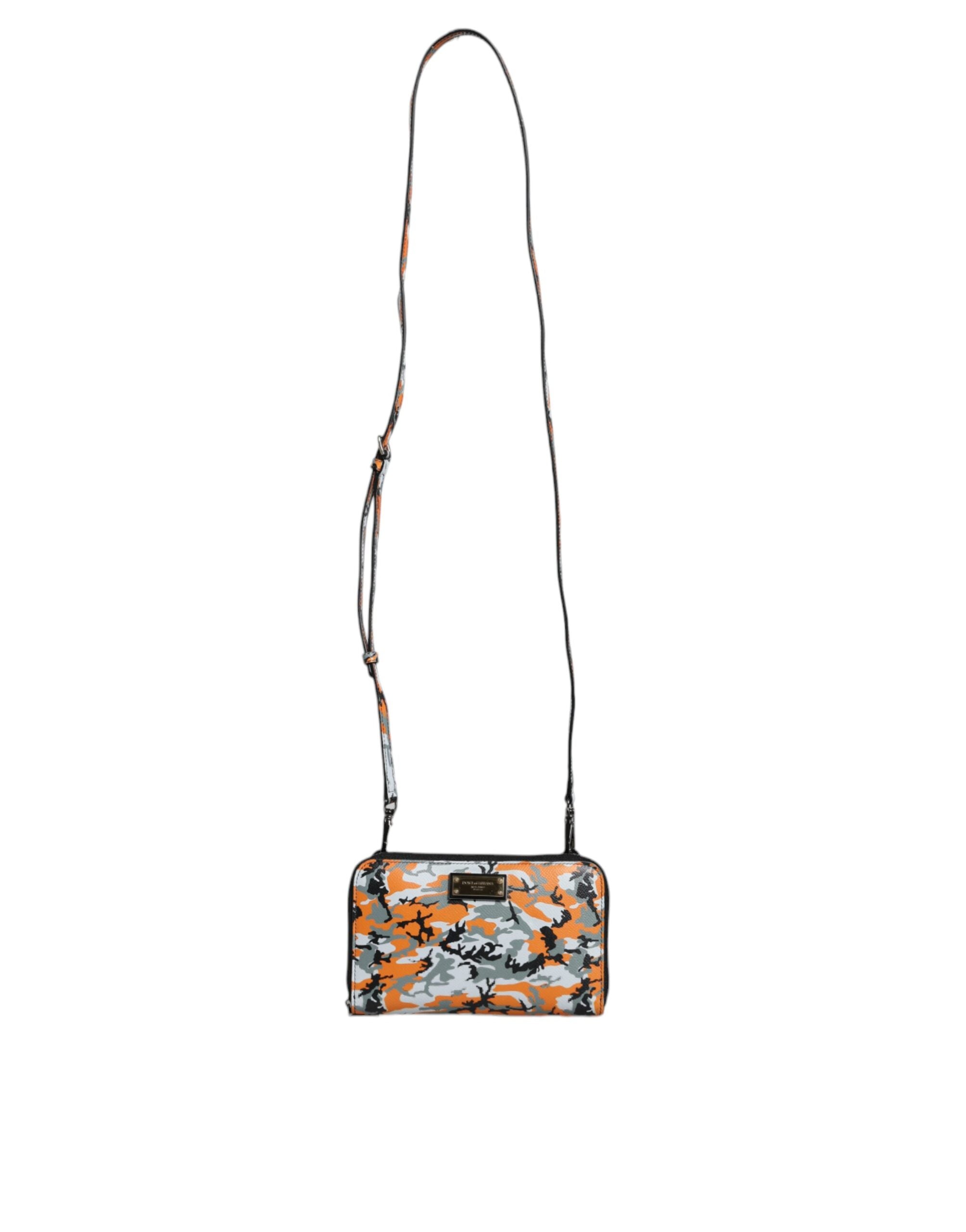 Multicolor Camouflage Leather Purse Cross Body Bag - ventzia