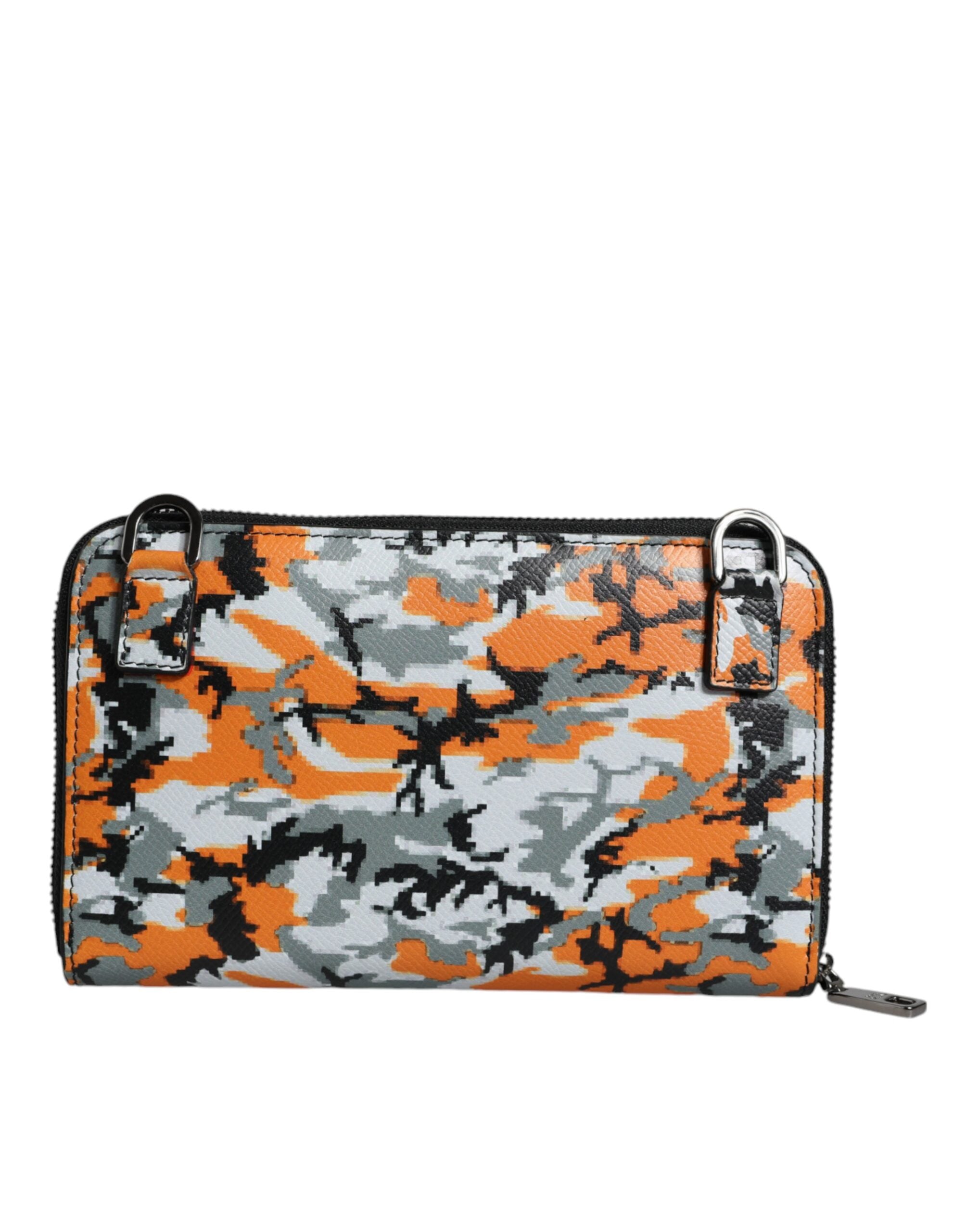 Multicolor Camouflage Leather Purse Cross Body Bag - ventzia