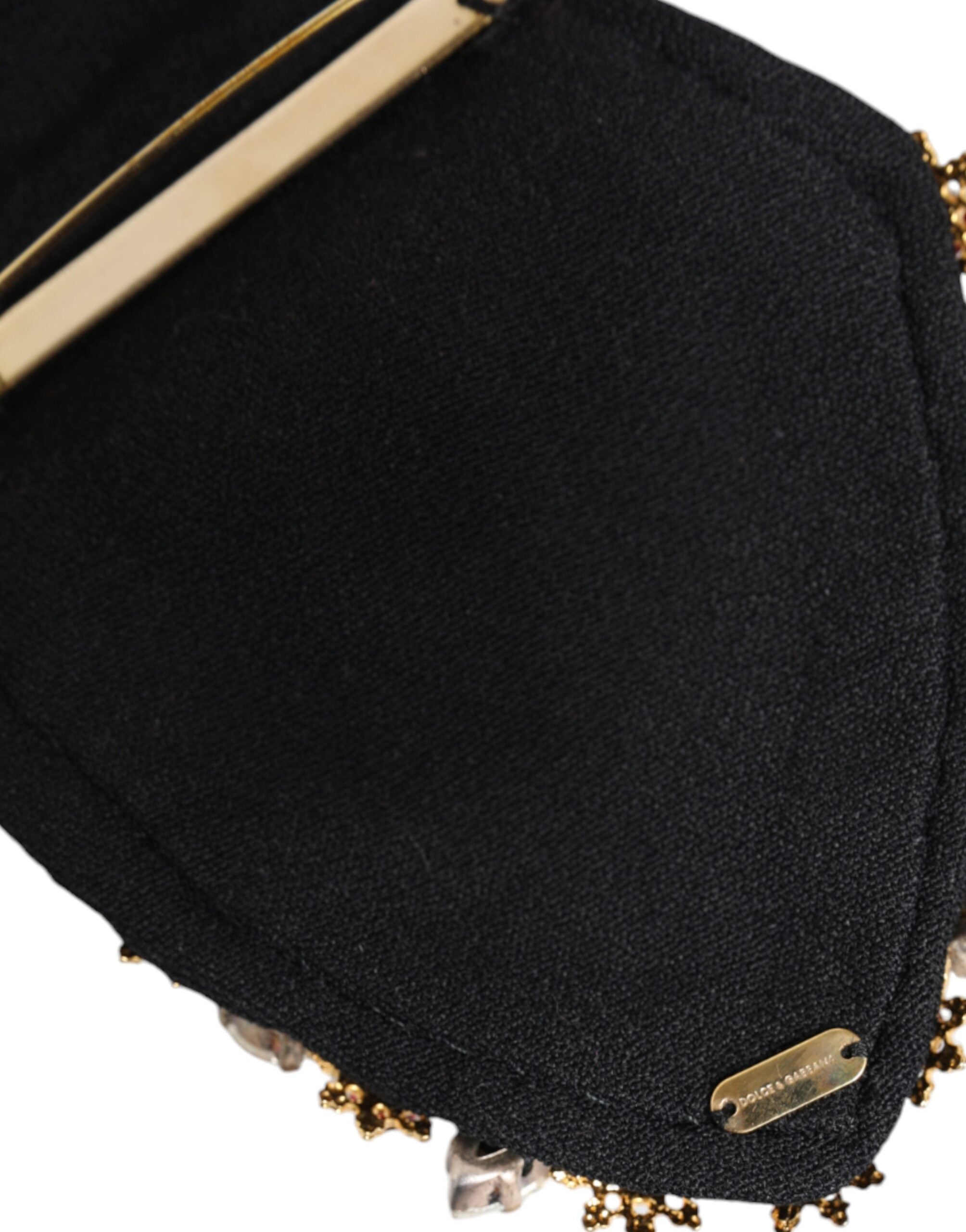 Gold Tone Brass Sacred Heart Crystal Embellished Brooch - ventzia