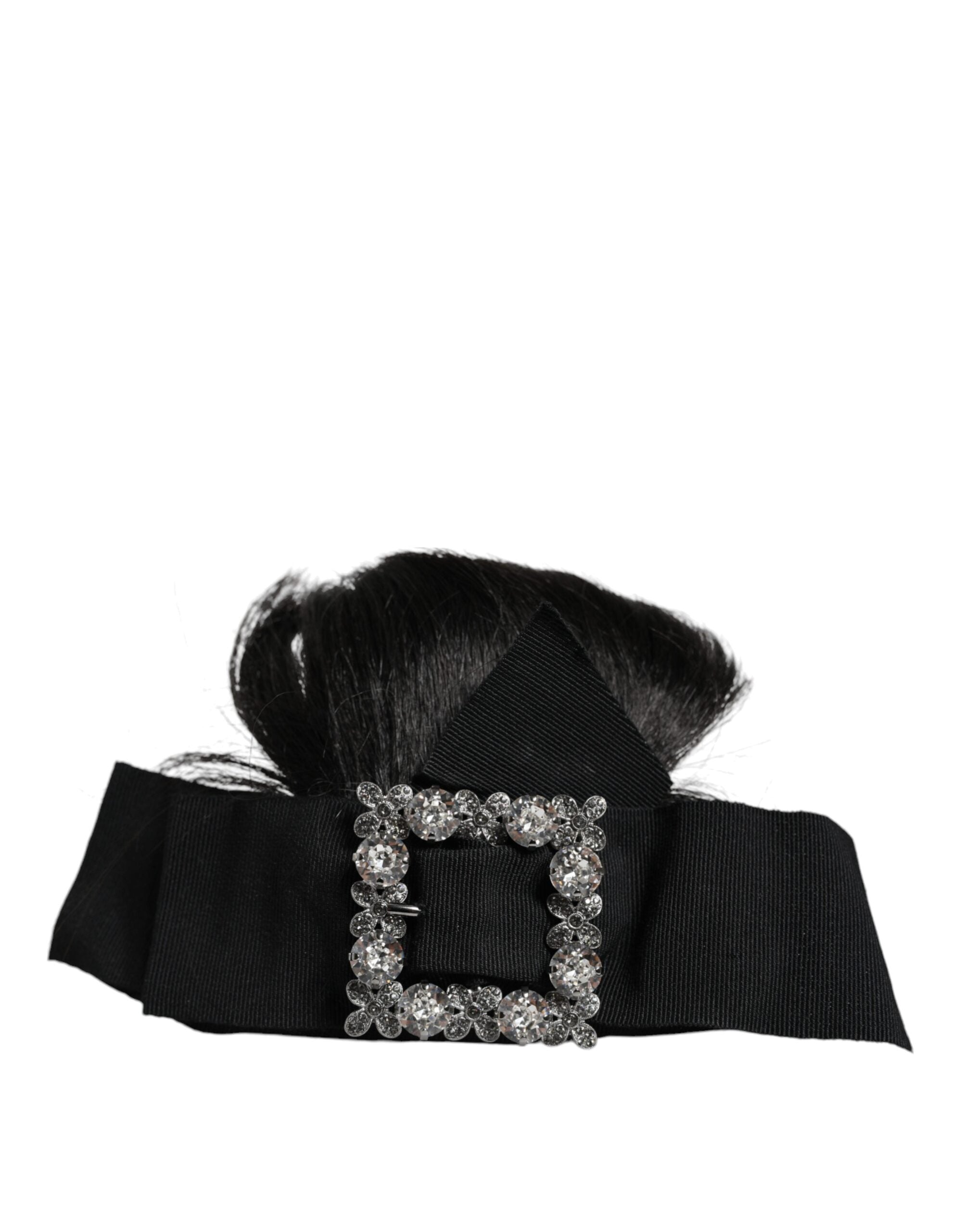 Black Hair Parrucchiera Crystal Headband Diadem - ventzia