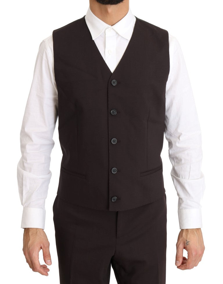 Elegant Bordeaux Double Breasted Suit - ventzia