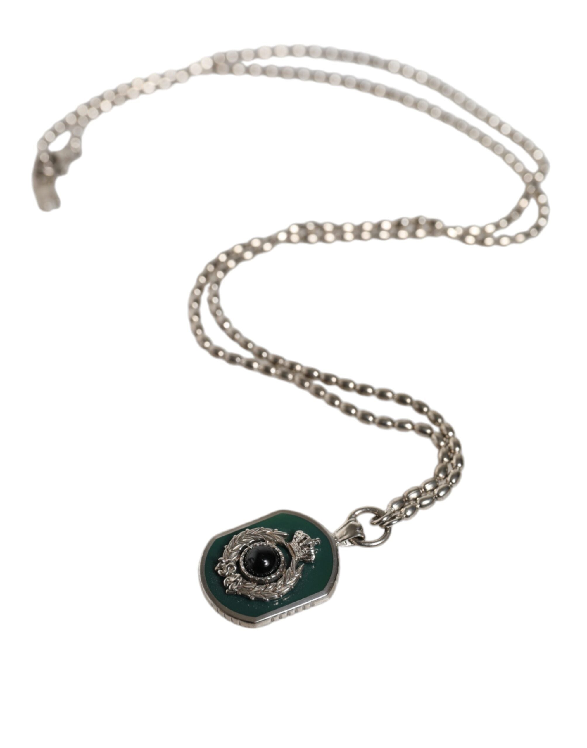 Sterling Silver 925 Chain Bar Gem Pendant Logo Necklace - ventzia