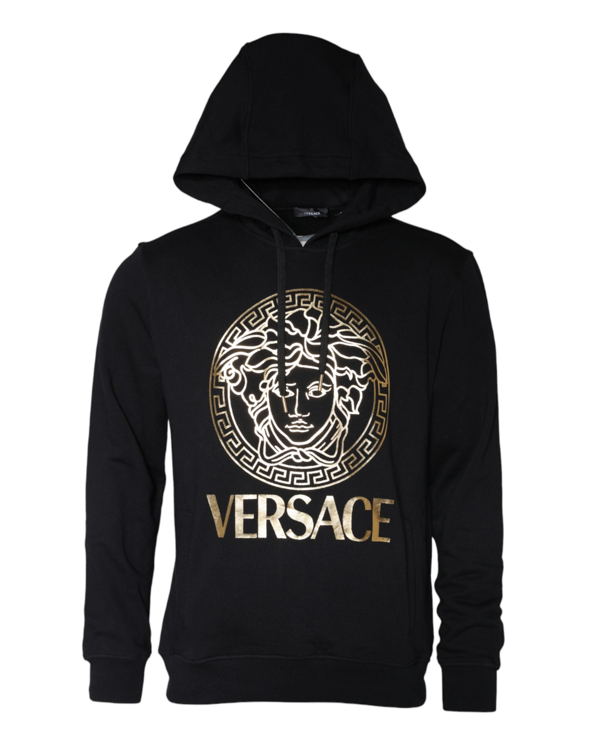 Black Medusa Print Cotton HoodiePullover Sweatshirt Sweater - ventzia