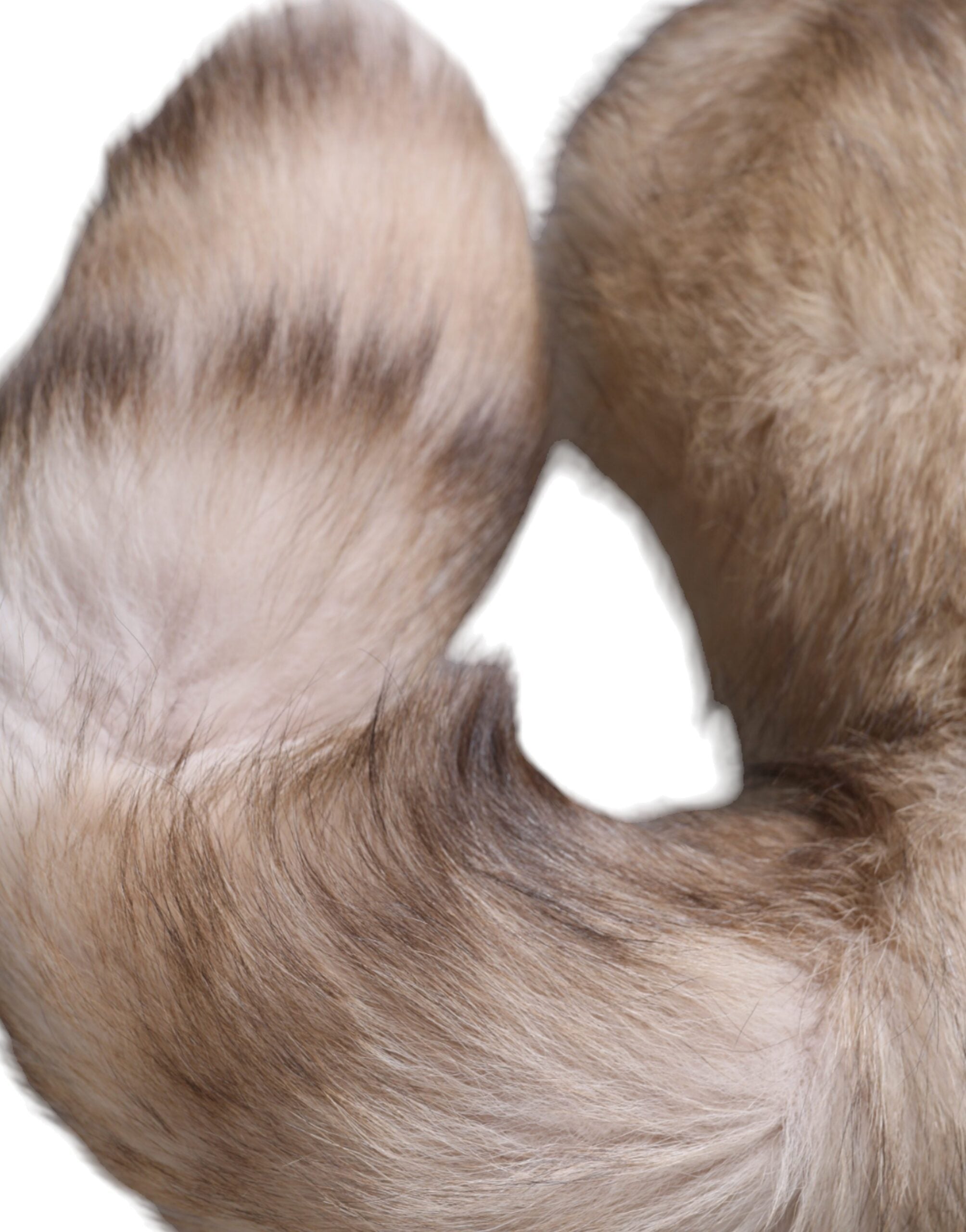 Brown Frost Fox Fur Neck Warmer Winter Scarf - ventzia