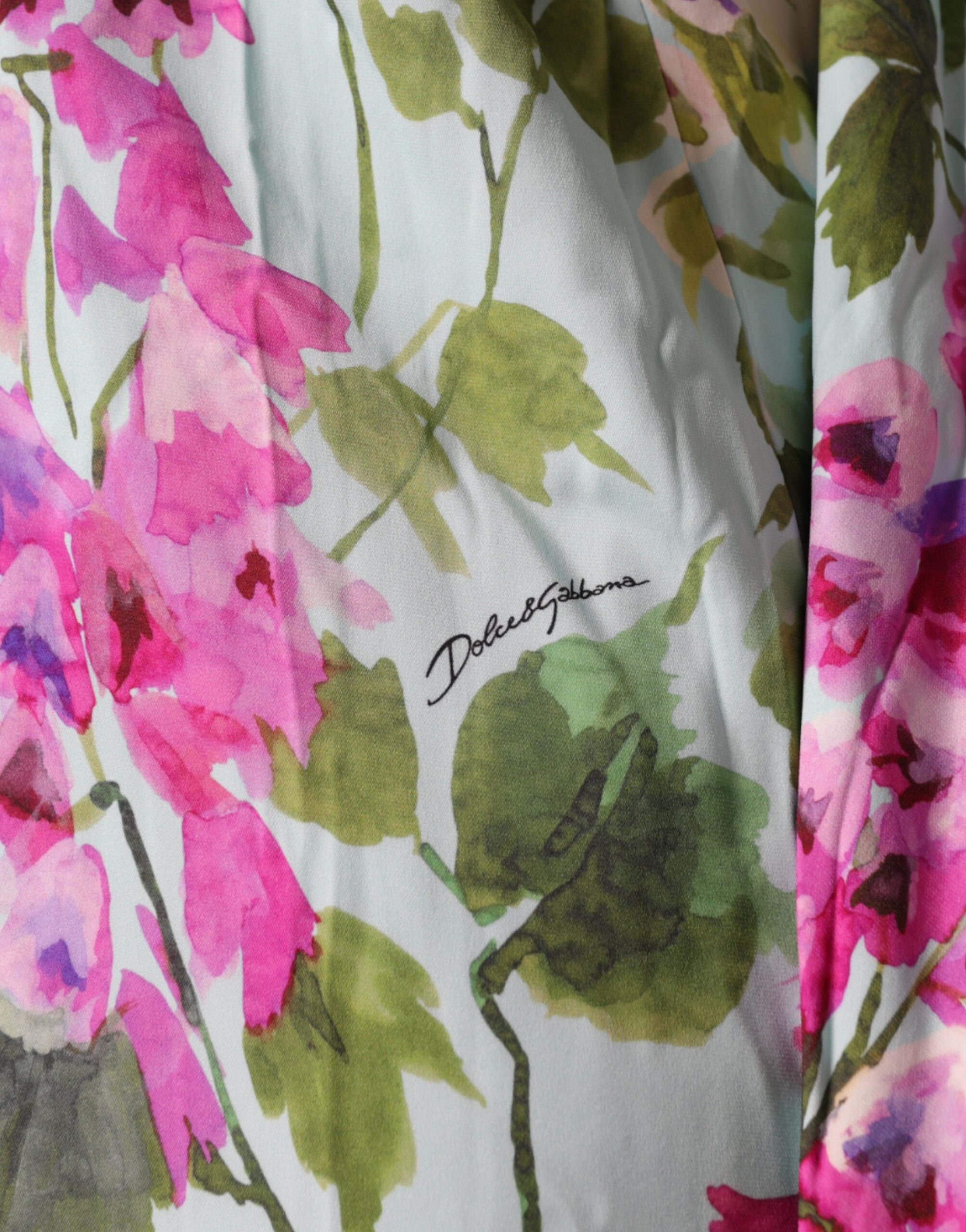 Multicolor Floral Silk Stretch Wrap Dress - ventzia