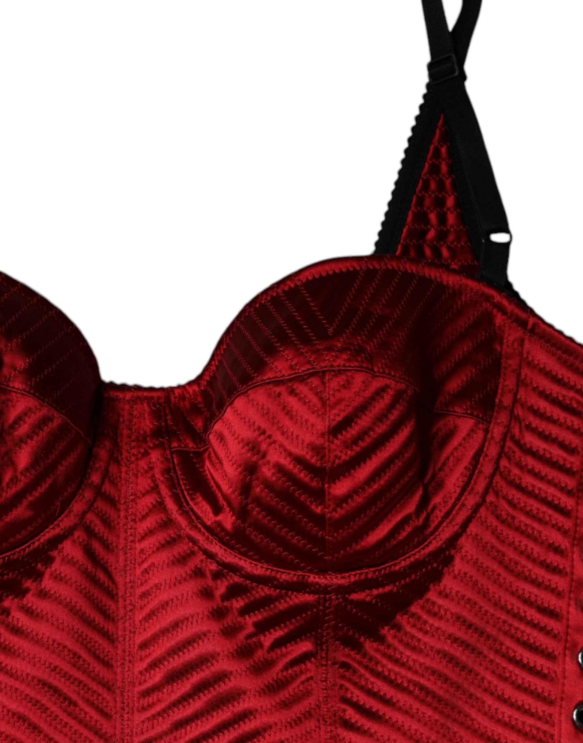 Red Bustier Corset Lace Bodycon Midi Dress - ventzia