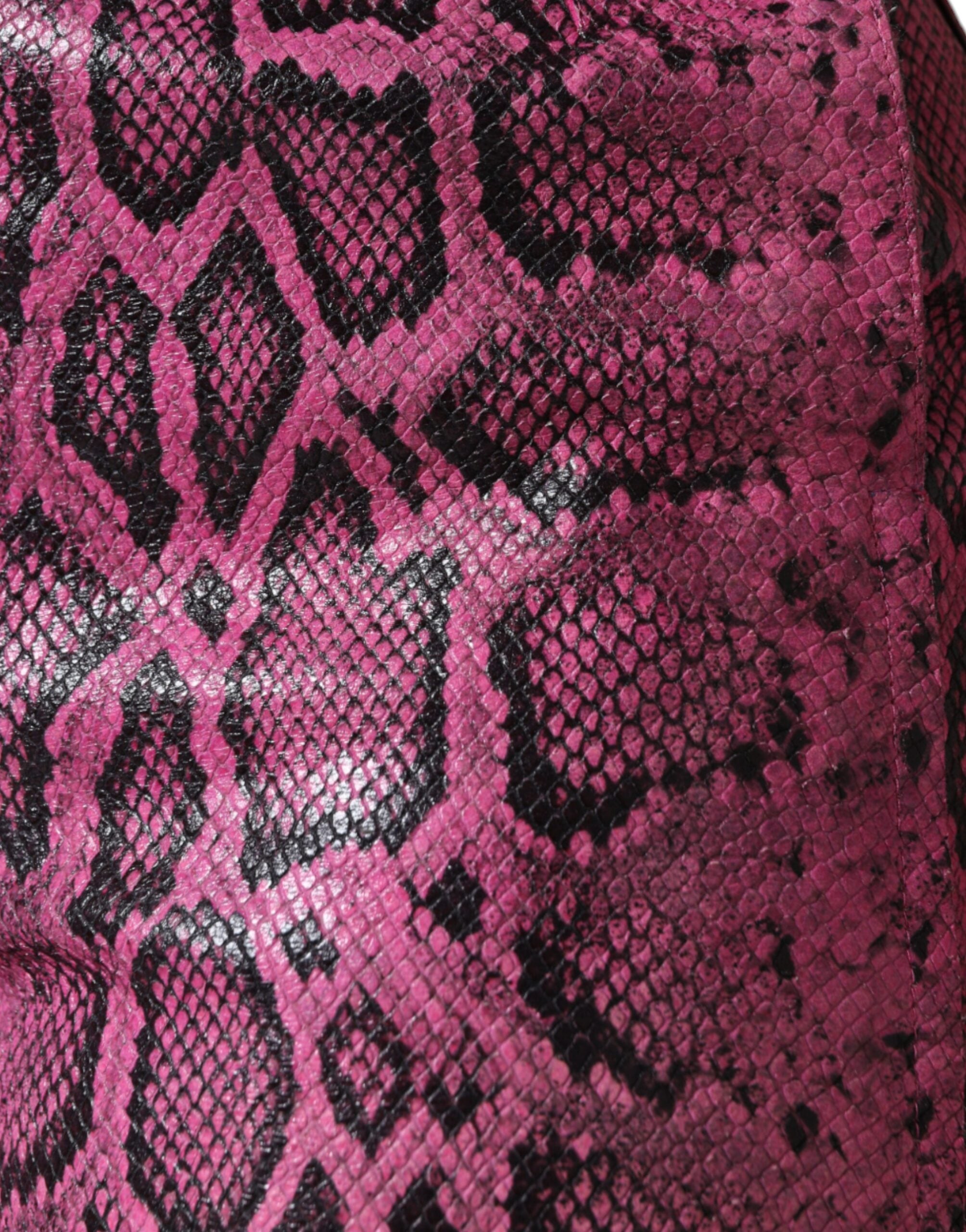 Pink Leather High Waist Hot Pants Shorts - ventzia