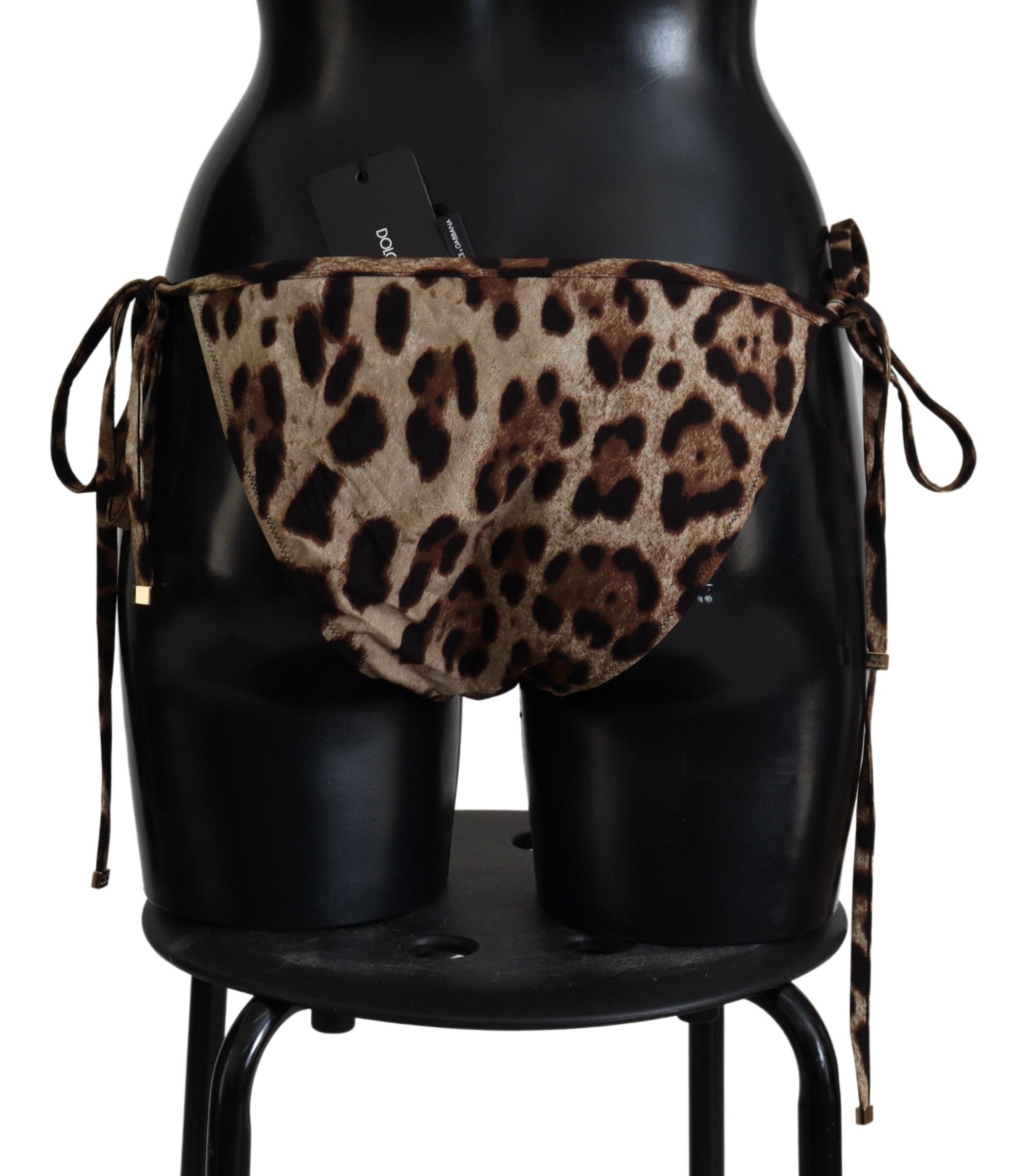 Brown Leopard Print Swimsuit Swimwear Bikini Bottom - ventzia