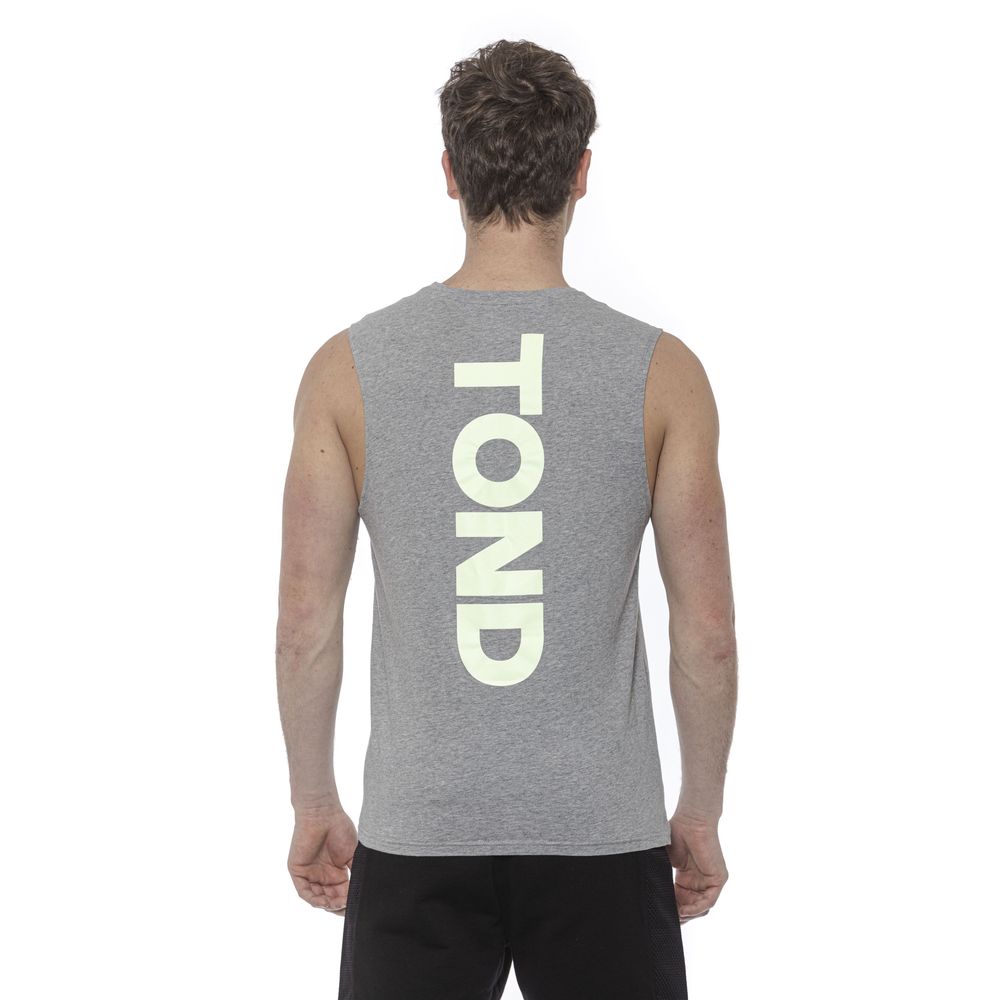 Gray Cotton Men Tank Top - ventzia