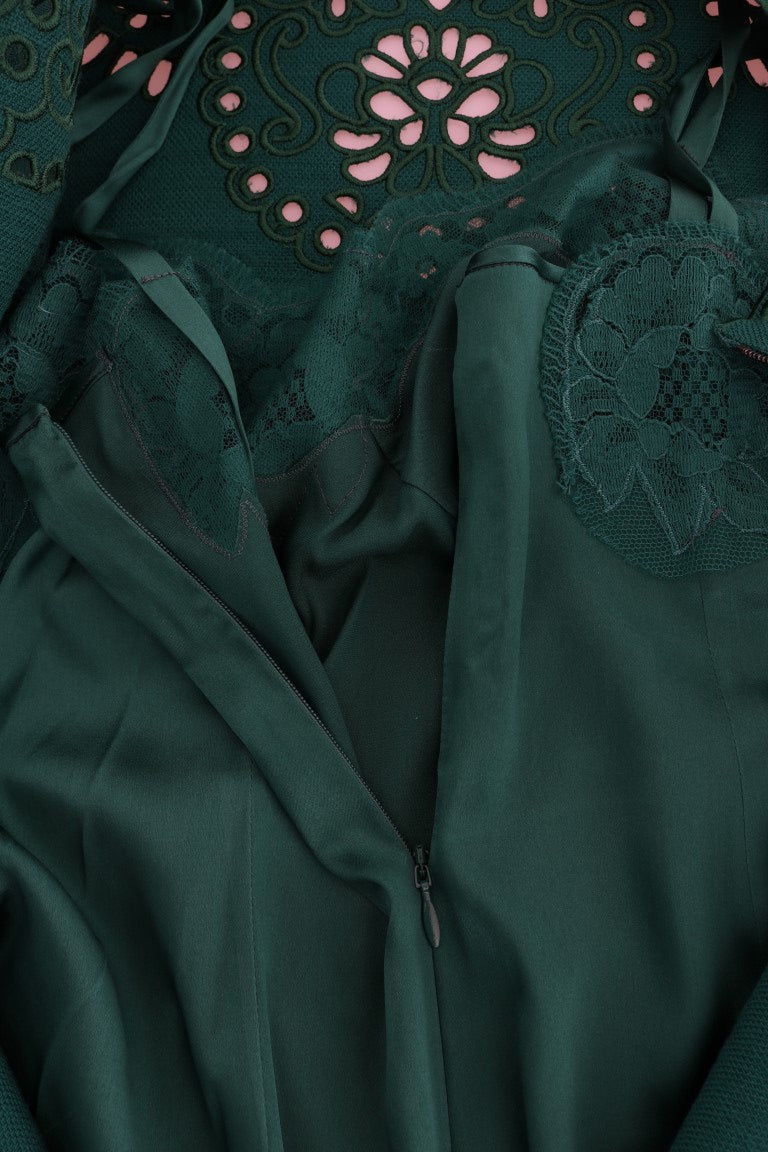 Elegant Green A-Line Sheath Dress - ventzia