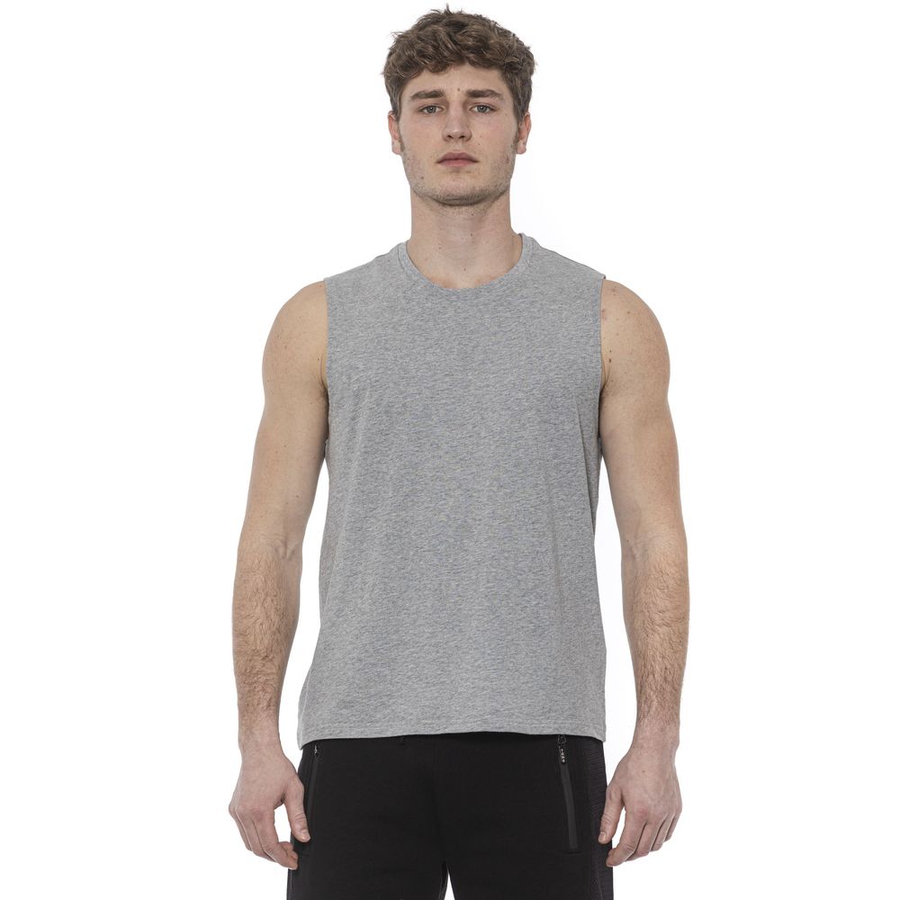 Gray Cotton Men Tank Top - ventzia