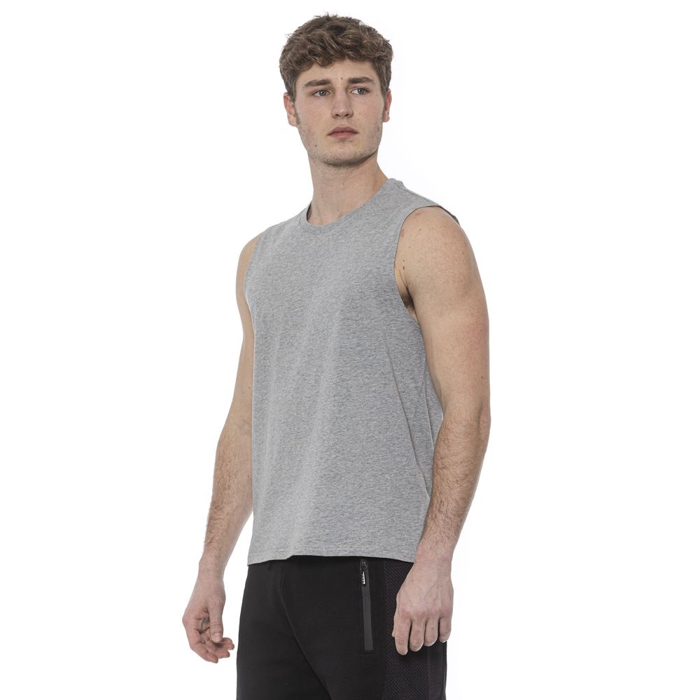 Gray Cotton Men Tank Top - ventzia