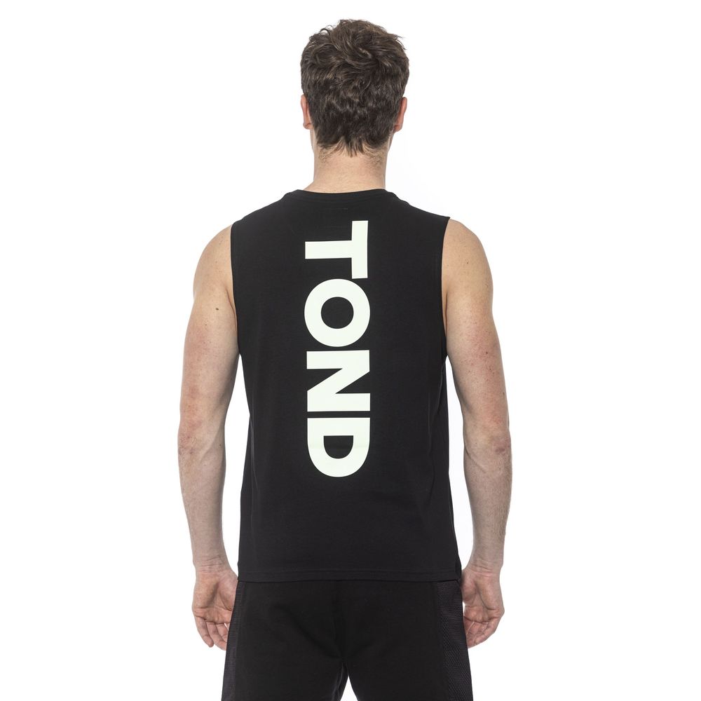 Black Cotton Men Tank Top - ventzia