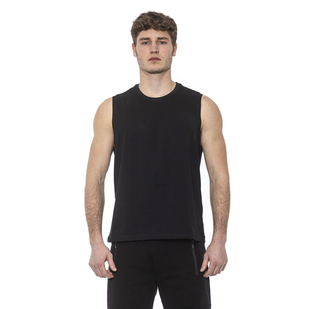 Black Cotton Men Tank Top - ventzia