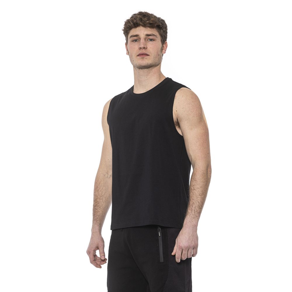 Black Cotton Men Tank Top - ventzia
