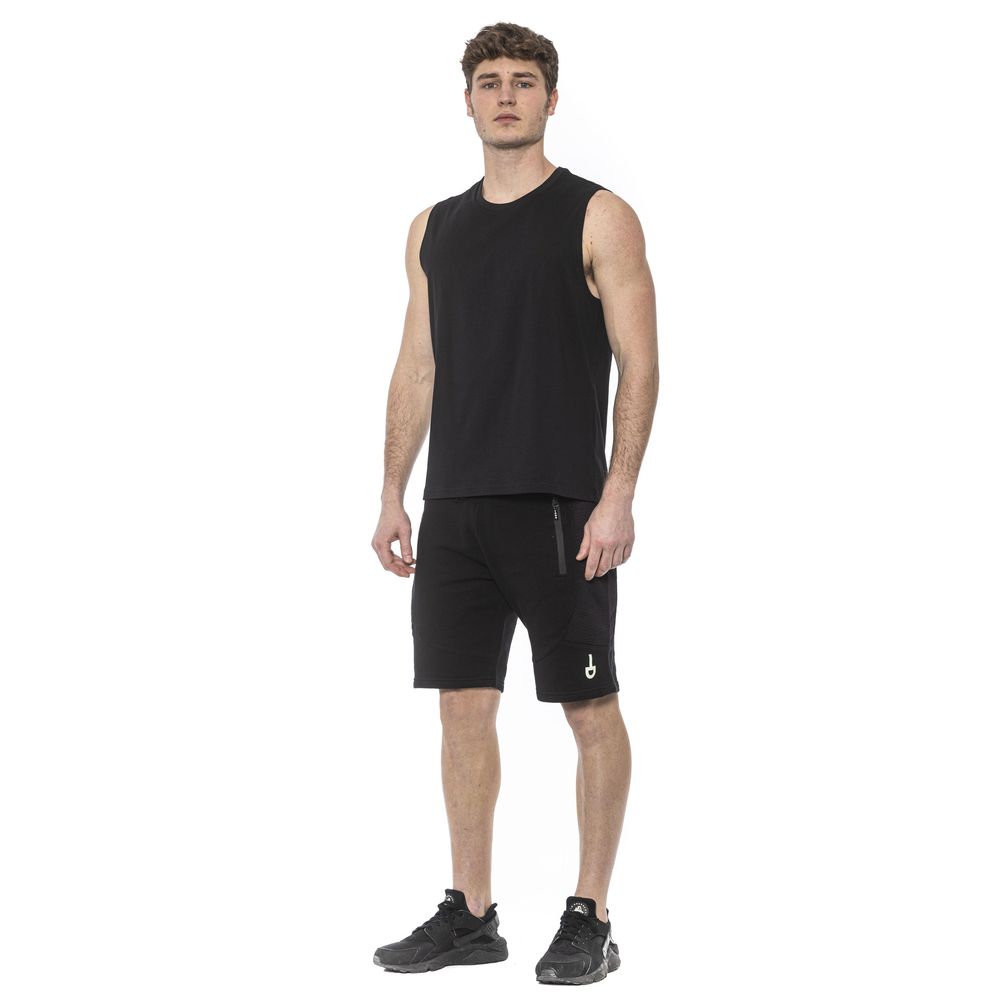 Black Cotton Men Tank Top - ventzia